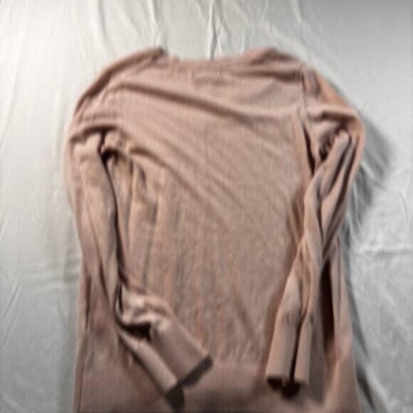 Quince Women’s Lightweight Heather Purple Cotton Cashmere V-Neck Sweater sz M - Picture 5 of 5